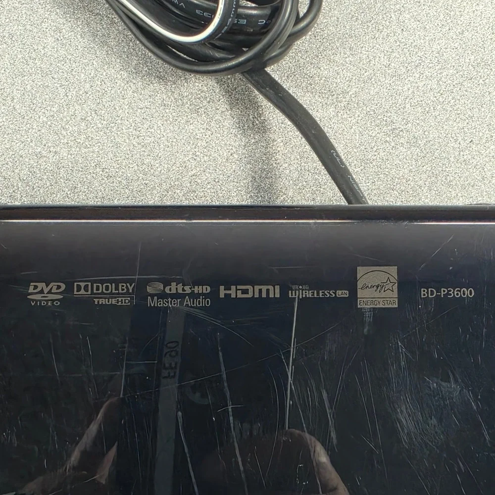 Samsung Blu-Ray Player Black BD-P3600 Wi-Fi Streaming HDMI